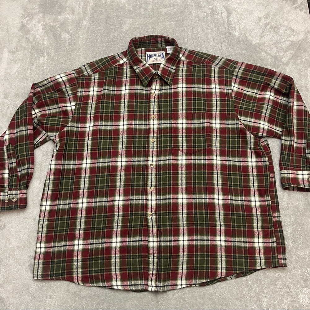 Himalaya Outfitters Long Sleeve Plaid Tartan Flannel Shirt Men's Sz 3xl Big